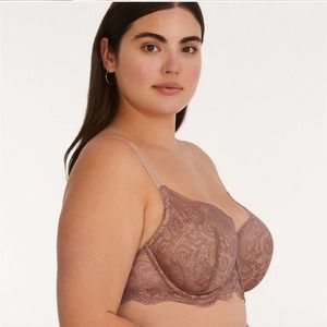 ThirdLove Bra 24/7 Lace Balconette Bra Nude Tan Adjustable Multiway Size 34G